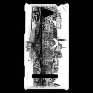 Coque HTC Windows Phone 8S Pont des arts à Paris en dessin