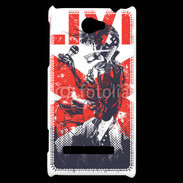 Coque HTC Windows Phone 8S Tête de mort en concert live