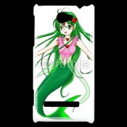 Coque HTC Windows Phone 8S Fille manga verte