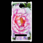 Coque HTC Windows Phone 8S Fleur en peinture