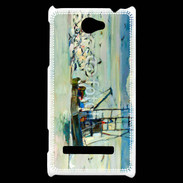 Coque HTC Windows Phone 8S Peinture bateau de pêche