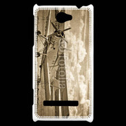 Coque HTC Windows Phone 8S Vieux biplans en noir et blanc