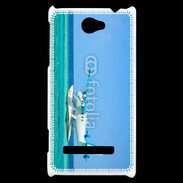 Coque HTC Windows Phone 8S Hydravion au dessus de la mer turquoise