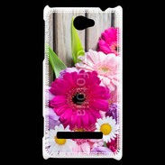 Coque HTC Windows Phone 8S Bouquet de fleur sur bois