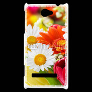 Coque HTC Windows Phone 8S Fleurs des champs multicouleurs