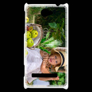 Coque HTC Windows Phone 8S Petite fille avec panier de pommes