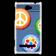 Coque HTC Windows Phone 8S Hippies jean's