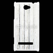 Coque HTC Windows Phone 8S Aspect bois blanc vieilli