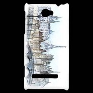 Coque HTC Windows Phone 8S Vintage Paris en dessin 2