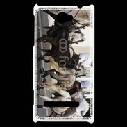 Coque HTC Windows Phone 8S Abrivado Chevaux et taureaux