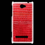Coque HTC Windows Phone 8S Effet crocodile rouge