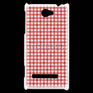 Coque HTC Windows Phone 8S Effet vichy rouge et blanc