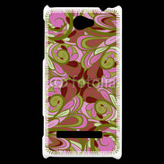 Coque HTC Windows Phone 8S Ensemble floral Vert et rose