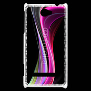 Coque HTC Windows Phone 8S Abstract multicolor sur fond noir