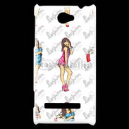 Coque HTC Windows Phone 8S Illustration fashion girl 2