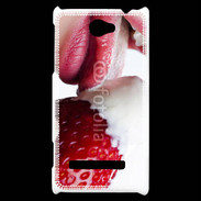 Coque HTC Windows Phone 8S Fraise et bouche 2