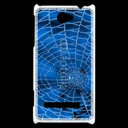 Coque HTC Windows Phone 8S Toile d'araignée bleue