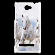 Coque HTC Windows Phone 8S Chevaux blancs