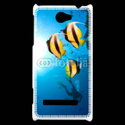 Coque HTC Windows Phone 8S Poisson jaune et noir