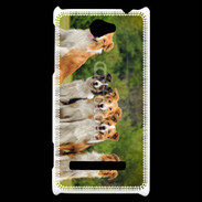 Coque HTC Windows Phone 8S Groupe de 5 chiens Border Collie
