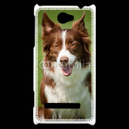 Coque HTC Windows Phone 8S Chien Colley marron et blanc