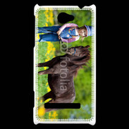 Coque HTC Windows Phone 8S Petite fille avec son poney