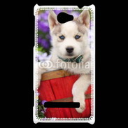 Coque HTC Windows Phone 8S Portrait chiot Husky de Sibérie 1