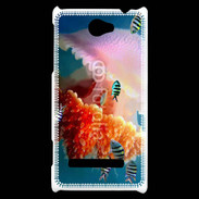 Coque HTC Windows Phone 8S Méduse géante et poissons