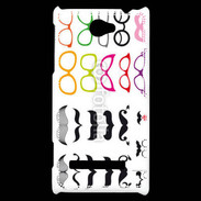 Coque HTC Windows Phone 8S Lunette et moustache 5