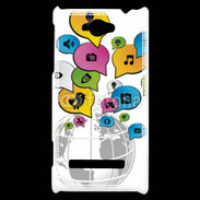 Coque HTC Windows Phone 8S Réseau social 2