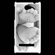 Coque HTC Windows Phone 8S Pieds de bébé noir et blanc