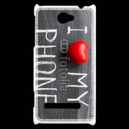 Coque HTC Windows Phone 8S J'aime mon téléphone