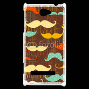 Coque HTC Windows Phone 8S Fond en moustache
