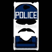 Coque HTC Windows Phone 8S Moustache policier