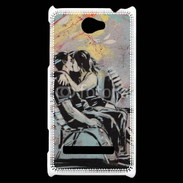 Coque HTC Windows Phone 8S Kiss graffiti