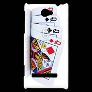 Coque HTC Windows Phone 8S Carré de dames au poker