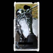 Coque HTC Windows Phone 8S Moto chromée