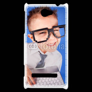 Coque HTC Windows Phone 8S jeune Geek avec clavier