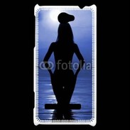 Coque HTC Windows Phone 8S Silhouette de nuit dans l'eau