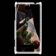 Coque HTC Windows Phone 8S Lingerie et rose rouge