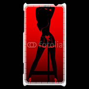 Coque HTC Windows Phone 8S Pole danseuse noir et rouge