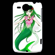 Coque HTC Wildfire G8 Fille manga verte