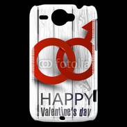 Coque HTC Wildfire G8 Saint valentin sur fond bois