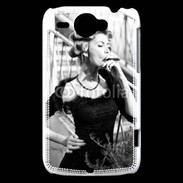 Coque HTC Wildfire G8 Aristocrate en noir et blanc