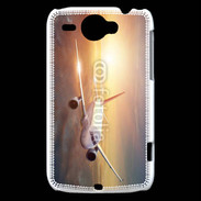 Coque HTC Wildfire G8 Avion de ligne au coucher de soleil