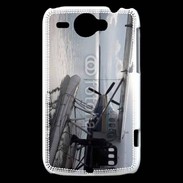 Coque HTC Wildfire G8 Hydravion noir et blanc