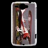Coque HTC Wildfire G8 Biplan blanc et rouge