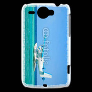 Coque HTC Wildfire G8 Hydravion au dessus de la mer turquoise