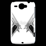 Coque HTC Wildfire G8 Double flingue