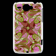 Coque HTC Wildfire G8 Ensemble floral Vert et rose